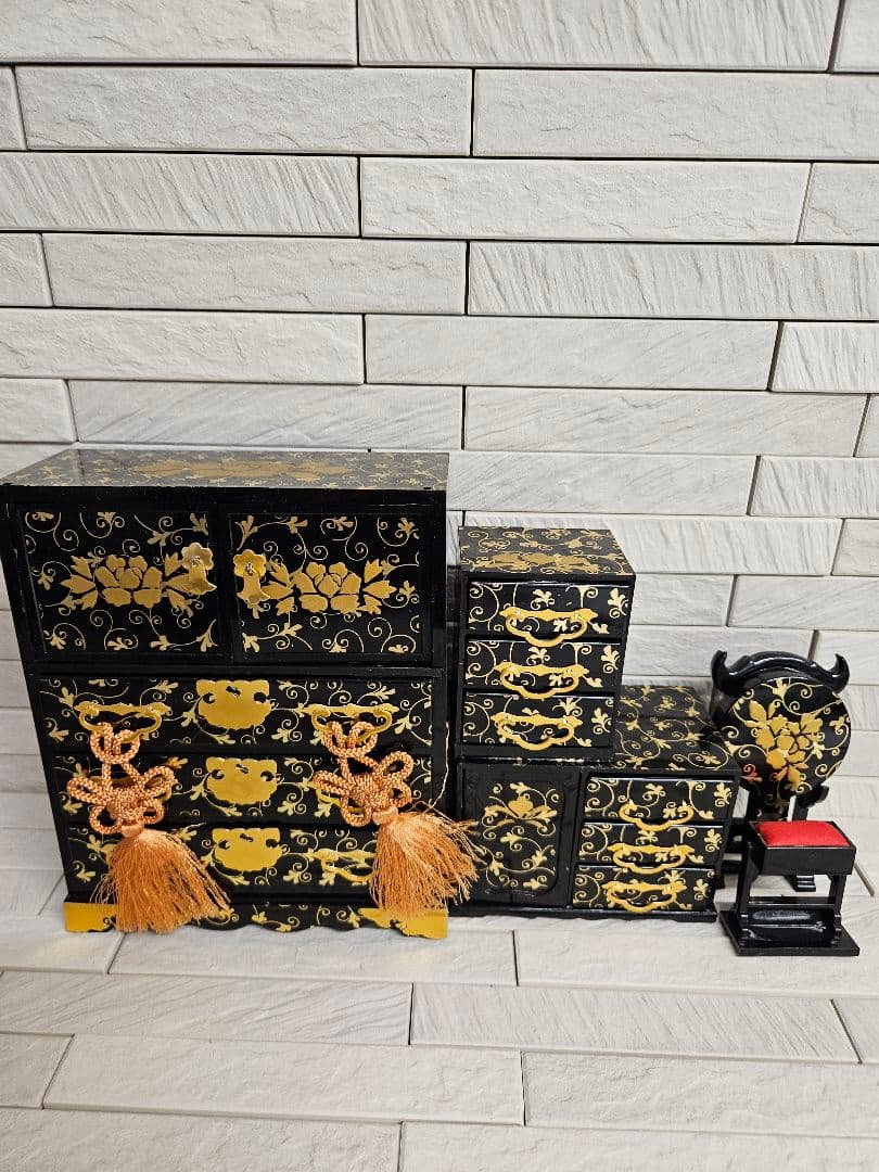 河寿　お雛様　お道具セット　【よごれ・スレ、キズあり】