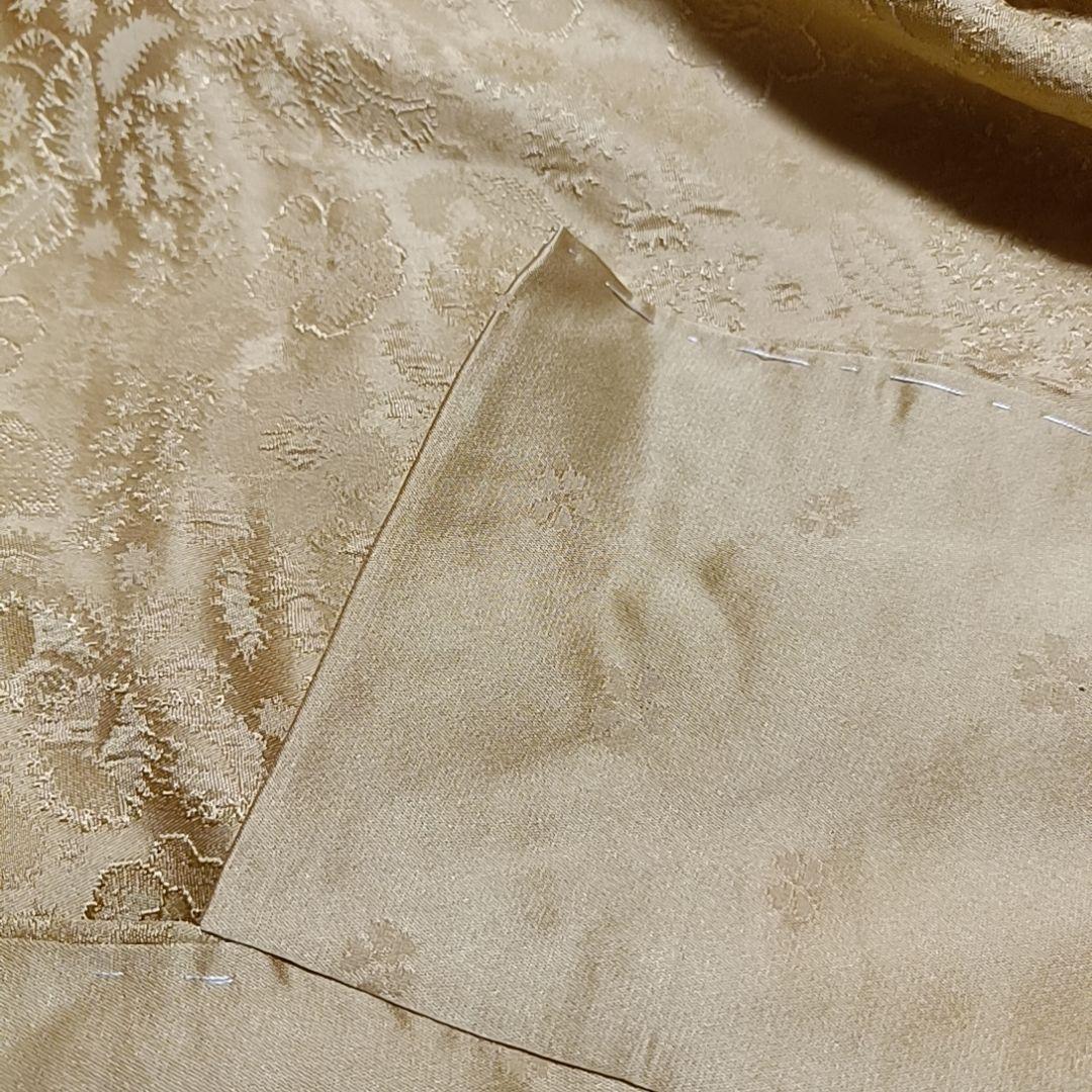 み*3様 ☆18 えっと 色無地 花地紋 山吹色 ふくよかさん トールサイズ