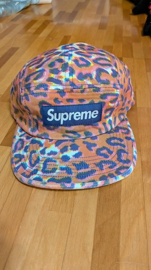 Supreme Camp Cap [Free レオパード ] SUPREME Leopard Polar Fleece Earflap Camp Cap GREY Hat Small