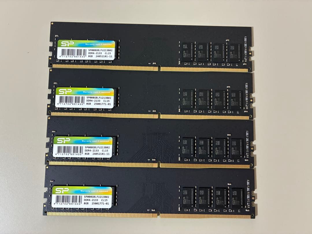 SP 16GB DDR4 2133 メモリ 32GB (4 x 8GB) 32GB Kit 2x 16GB DDR4 2133MHz PC4-17000 288 pin DESKTOP Memory Non