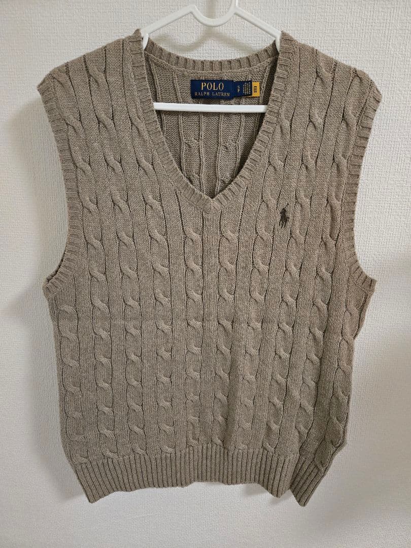 Polo Ralph Lauren ケーブルニットベスト ベージュ 中古・古着通販】POLO RALPH LAUREN (ポロ・ラルフローレン) ケーブル