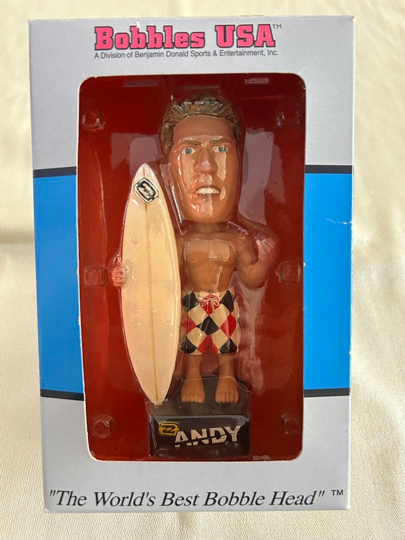アンディ アイアンズ フィギュア サーフィン Bobbles USA 新品未使用 未来のサーファーたちへと受け継がれていく永遠のサーフヒーロー