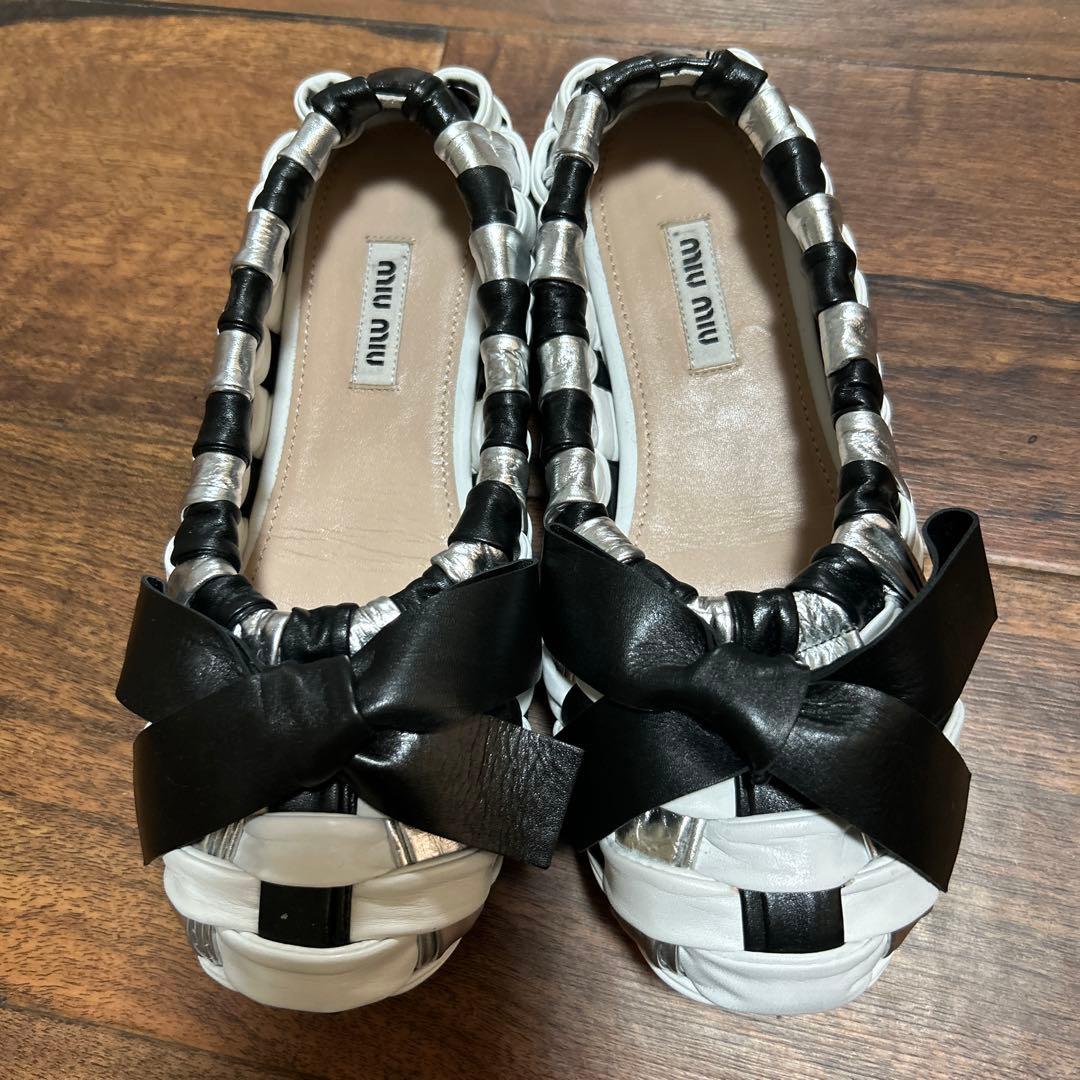 ミュウミュウ　36 リボンシューズ！ 楽天市場】【最大2万円OFFクーポン対象・3/1限定】MIUMIU ミュウミュウ