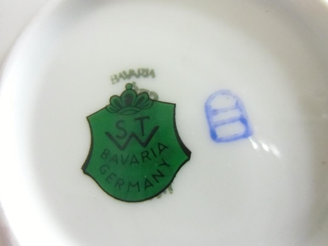 KVドイツ＊STWババリア/バイエルン陶器＊鹿狩りキャビネット皿