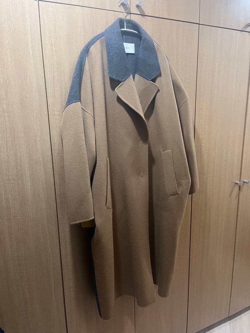 再値下げ】LECIELBLUEルシェルブルーバイカラーコート36 - メルカリ