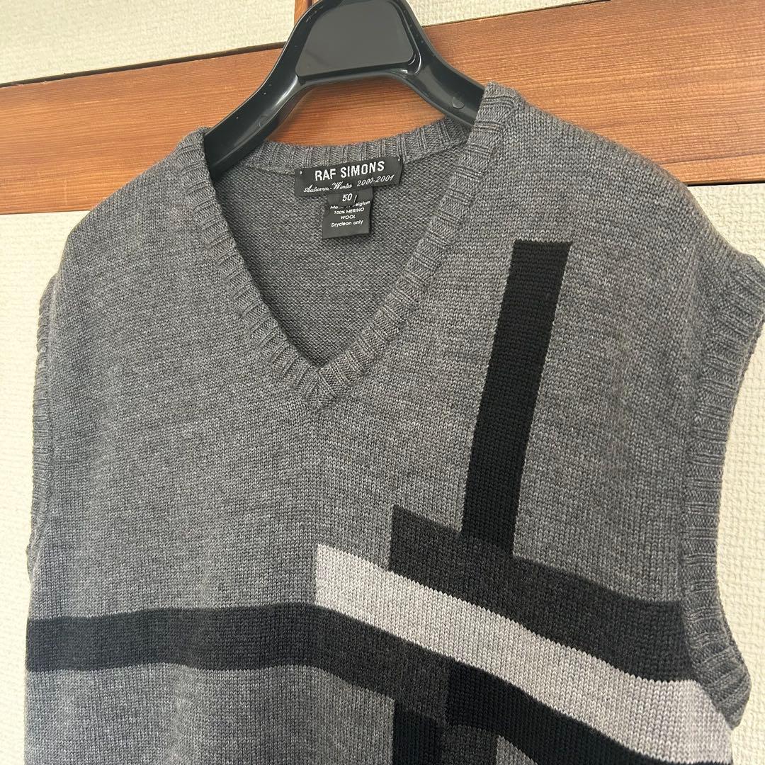希少 Raf Simons 2000-2001 a/w knit vest - メルカリ