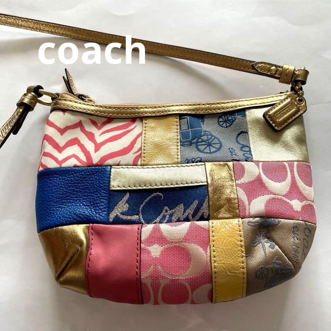 Coach マルチカラートートバッグ パッチワーク - メルカリ