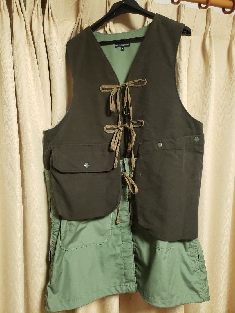 ENGINEERED GARMENTS　FISHING VEST Engineered Garments］ Fishing Vest-PC Coated Cloth / Dk.Navy