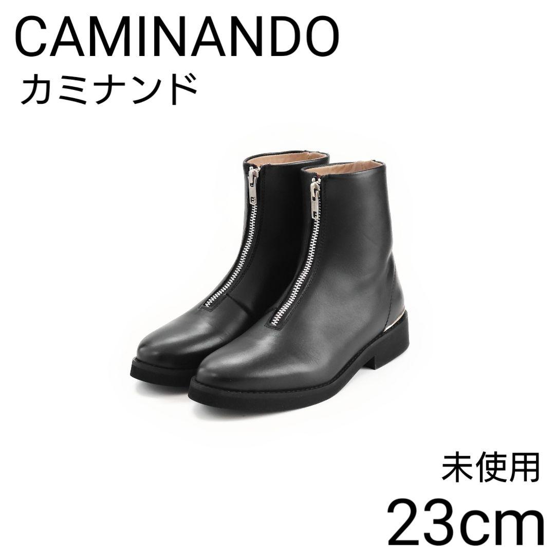 未使用 カミナンド フロントジップ レザー ブーツ ドレステリア ダイアナ CAMINANDO（カミナンド） ブーツ WOMENS CENTER ZIP BOOTS EXCLUSIVE