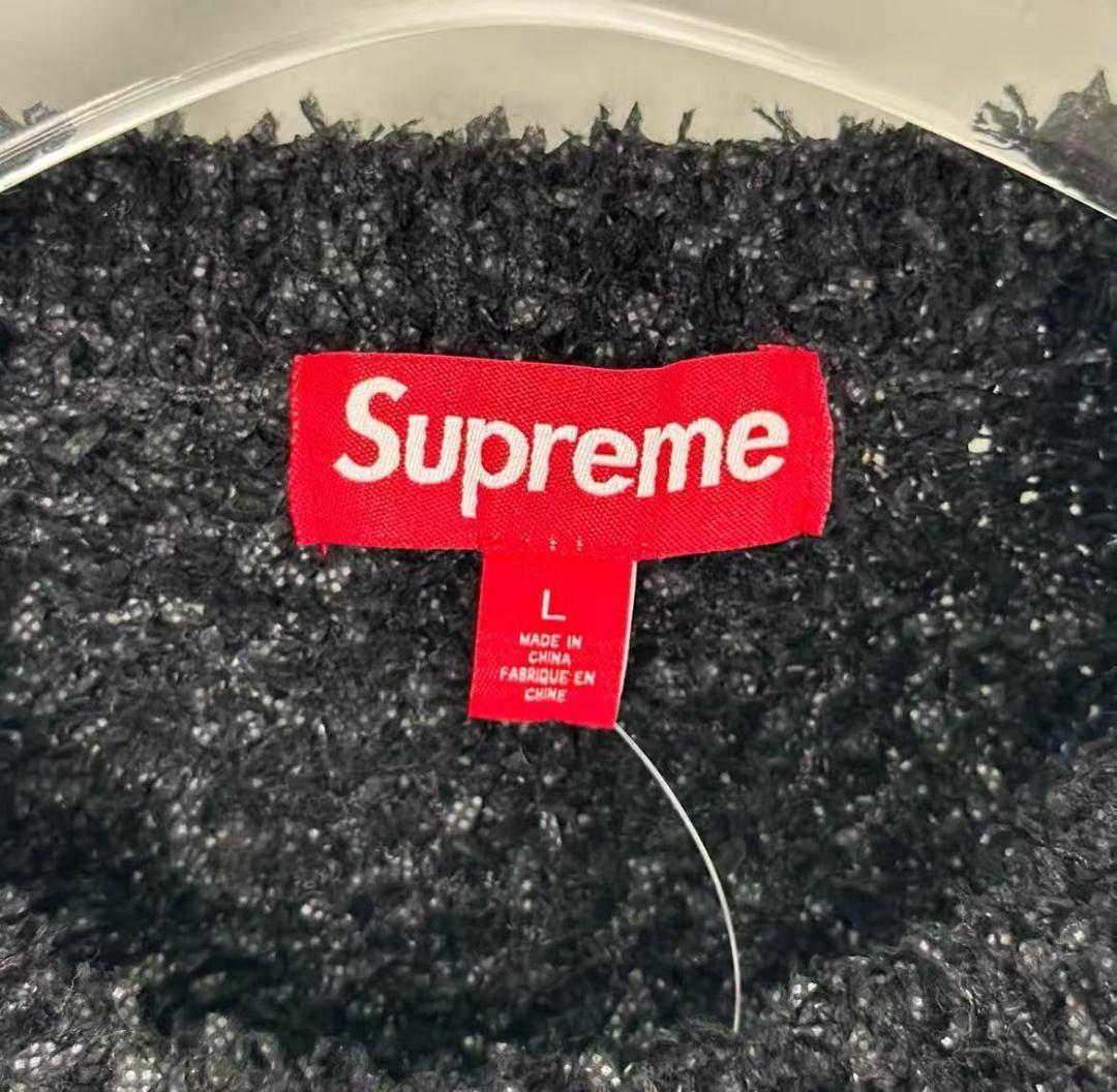 Supreme ブラック ニット セーター - メルカリ