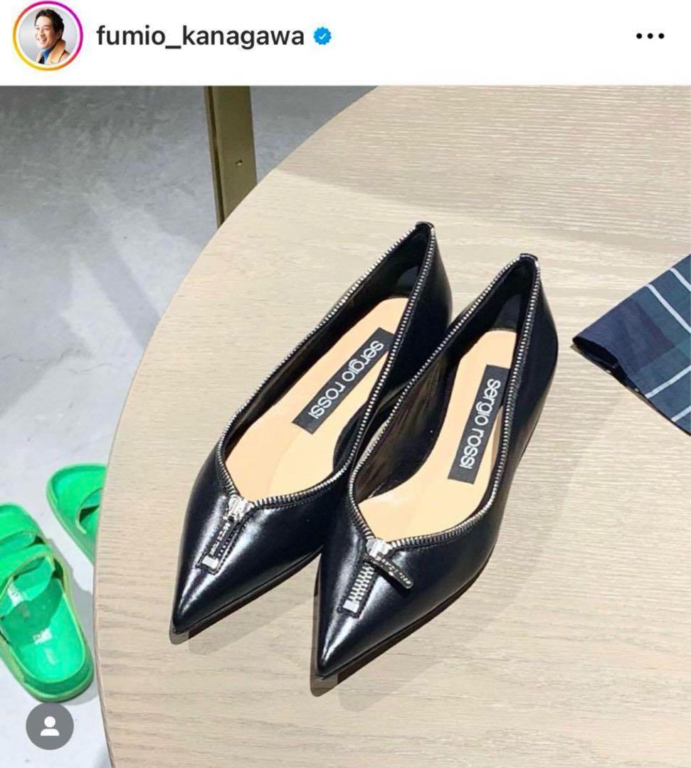 希少レアsergio rossi セルジオロッシジッパーパンプスsr1