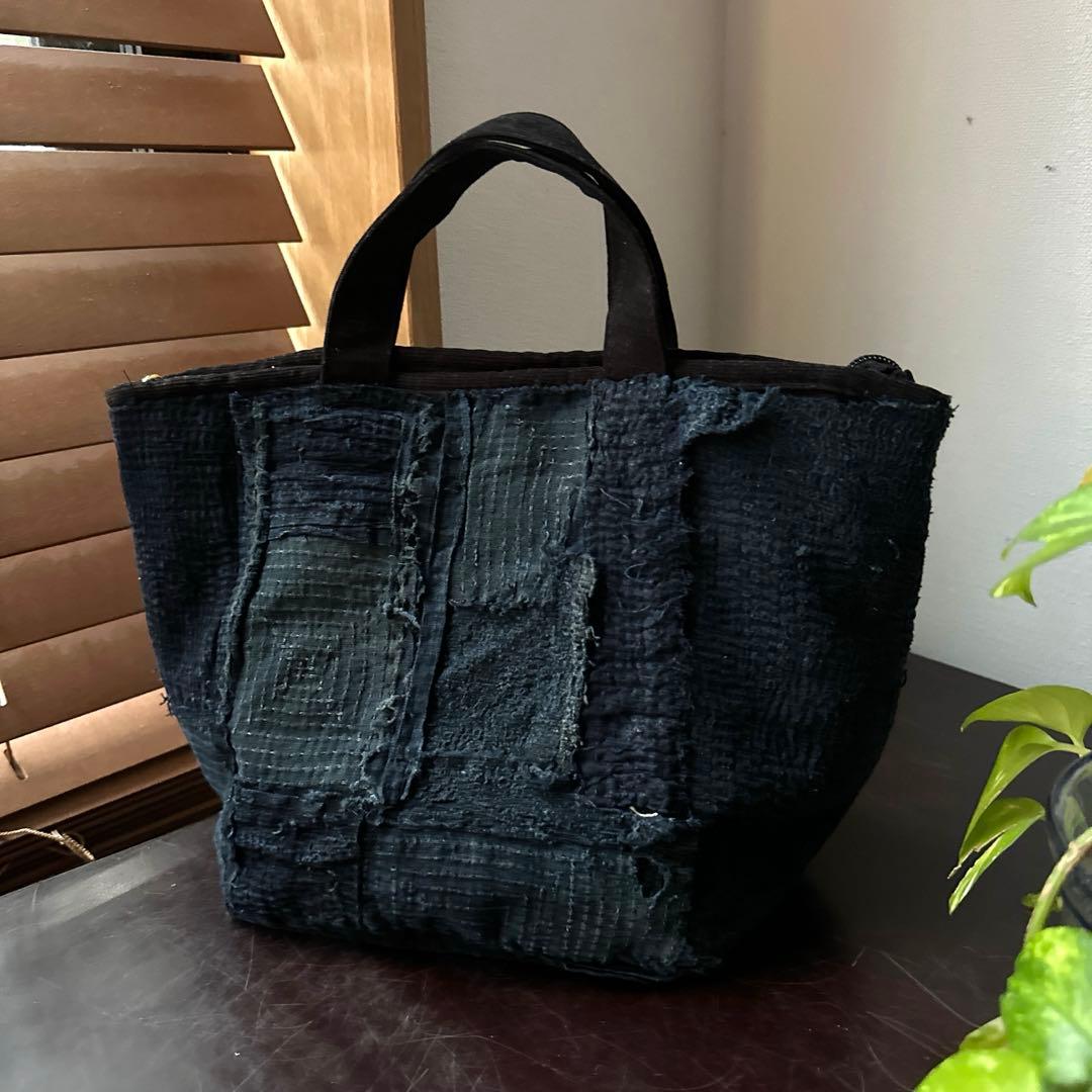 ⚠️J J様専用 総刺し子2wayバッグ/藍染／襤褸 - メルカリ