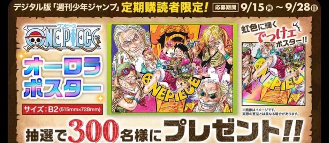 【年内限定価格】300枚限定 ワンピース オーロラ B2ポスター 300枚限定品 ONE PIECE オーロラポスター B2サイズ - メルカリ