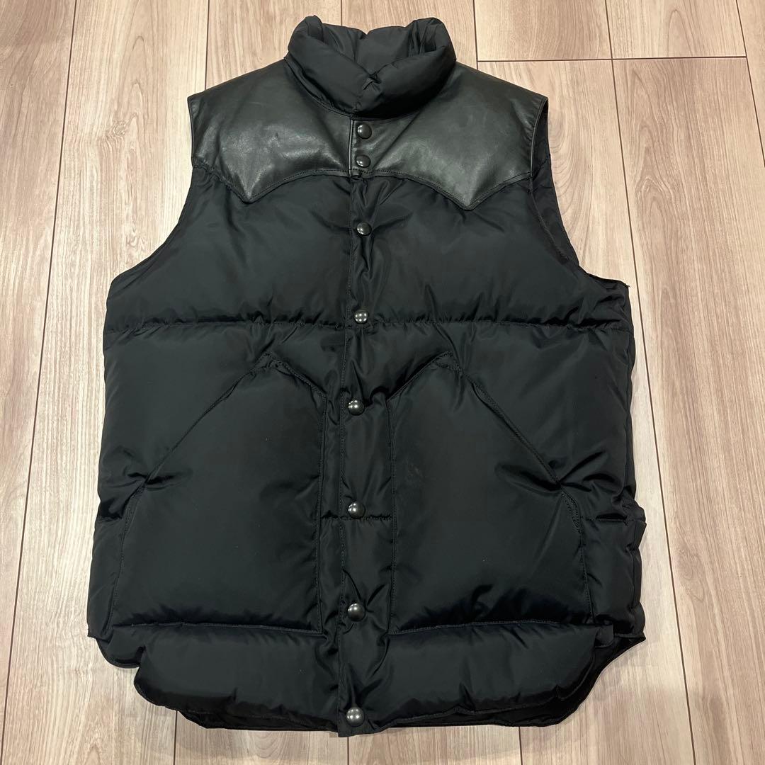 美品/日本製】ロッキーマウンテン ダウンベスト 38 黒 - メルカリ