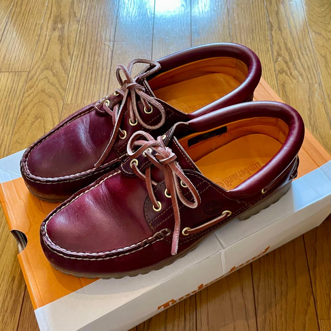 Timberland 3EYE US8.5 / 26.5cm バーガンディ