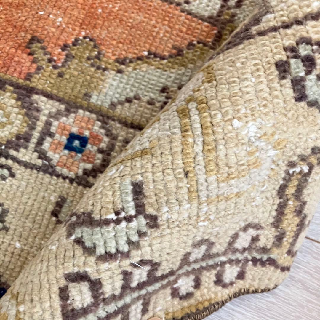 ミルキーべージュ✳︎48×77✳︎ブラウン ブルー オレンジ トルコ