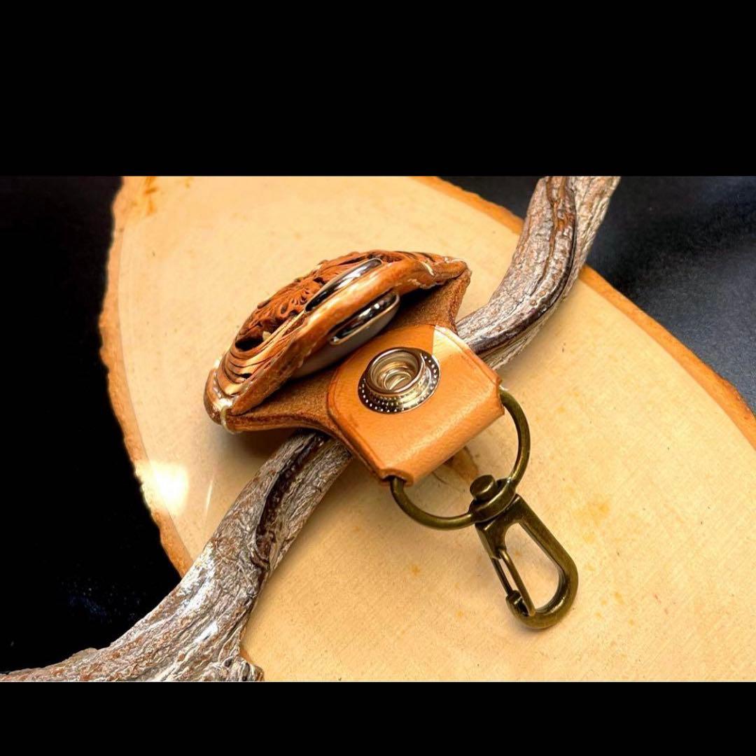 ☆しぇりー☆様オーダー レザーカービング AirTagケース2点