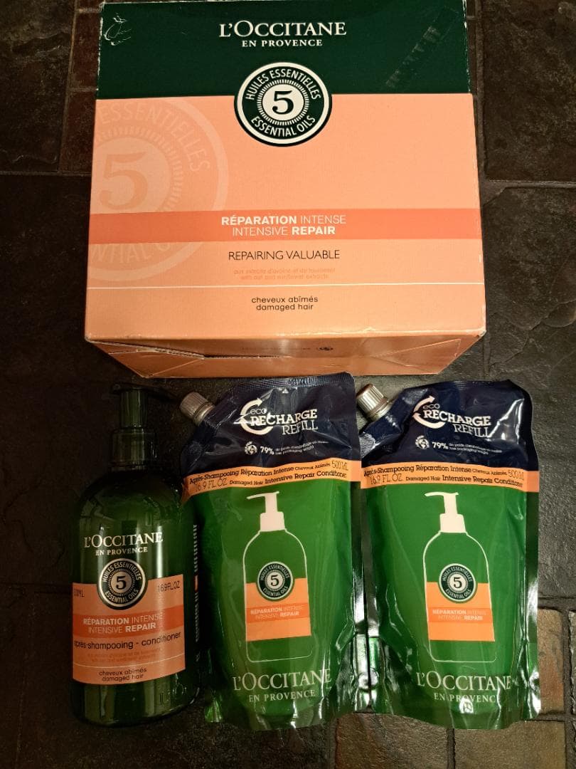 ファイブハーブスコンディショナー(本体1本+レフィル2本)15,950円→ ファイブハーブス 【並行輸入品】ロクシタン ピュアフレッシュネス