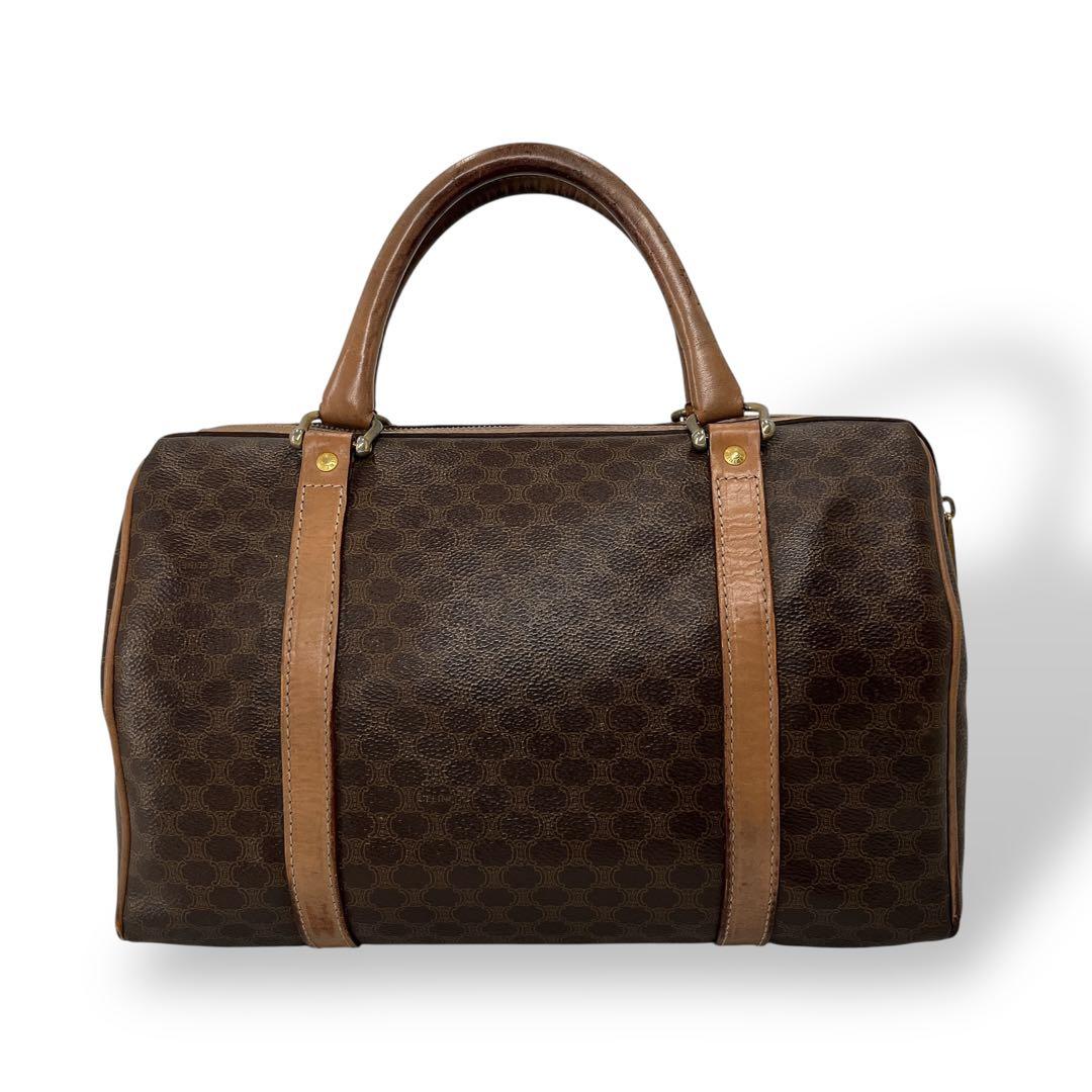 セリーヌ ミニボストン トリオンフ マカダム柄 PVCレザー オールド y2k