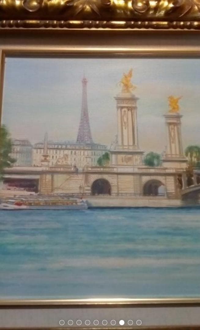 ラフルスキー パリのアレクサンドル3世橋6F油彩真作ebayで120万円