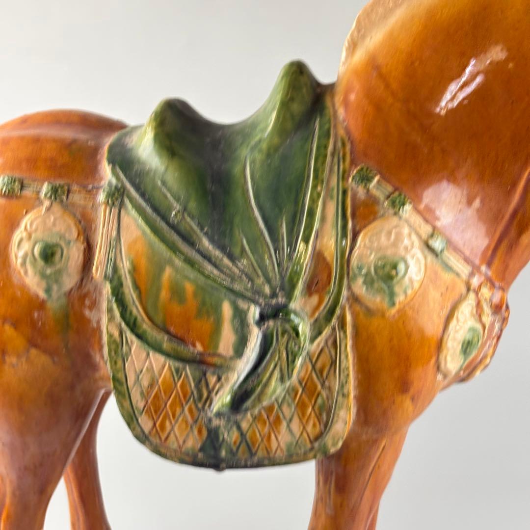 中国 馬 土器 彩陶 三彩 - メルカリ