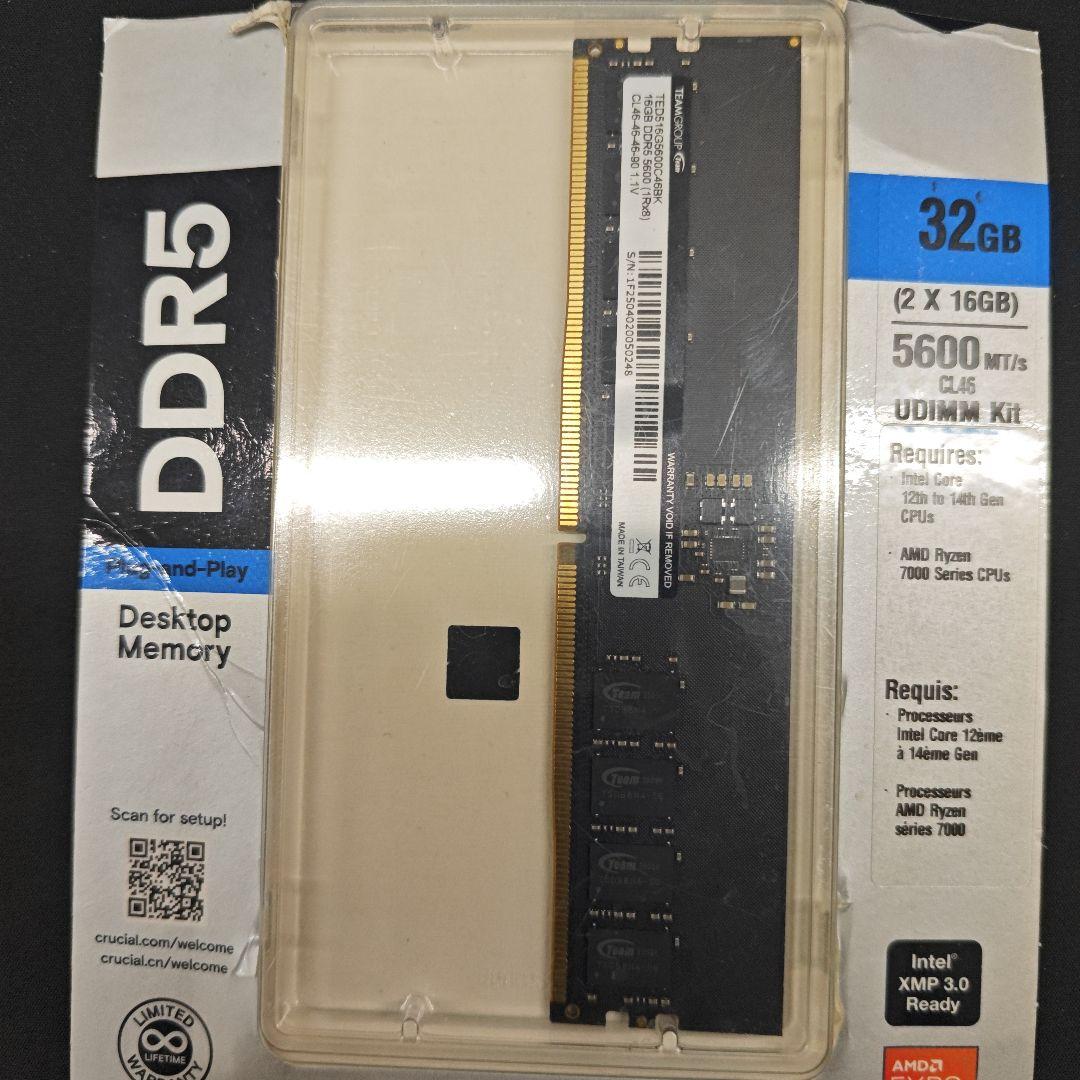 TEAM GROUP 16GB DDR5 メモリ 未使用5600C46BK Amazon.co.jp: TEAMGROUP Elite SODIMM DDR5 32GB 5600Mhz (PC5-44800