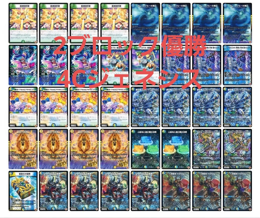 デュエマ 2ブロック優勝構築 4C創世竜 デュエマ 2ブロック優勝構築 4C創世竜 - メルカリ