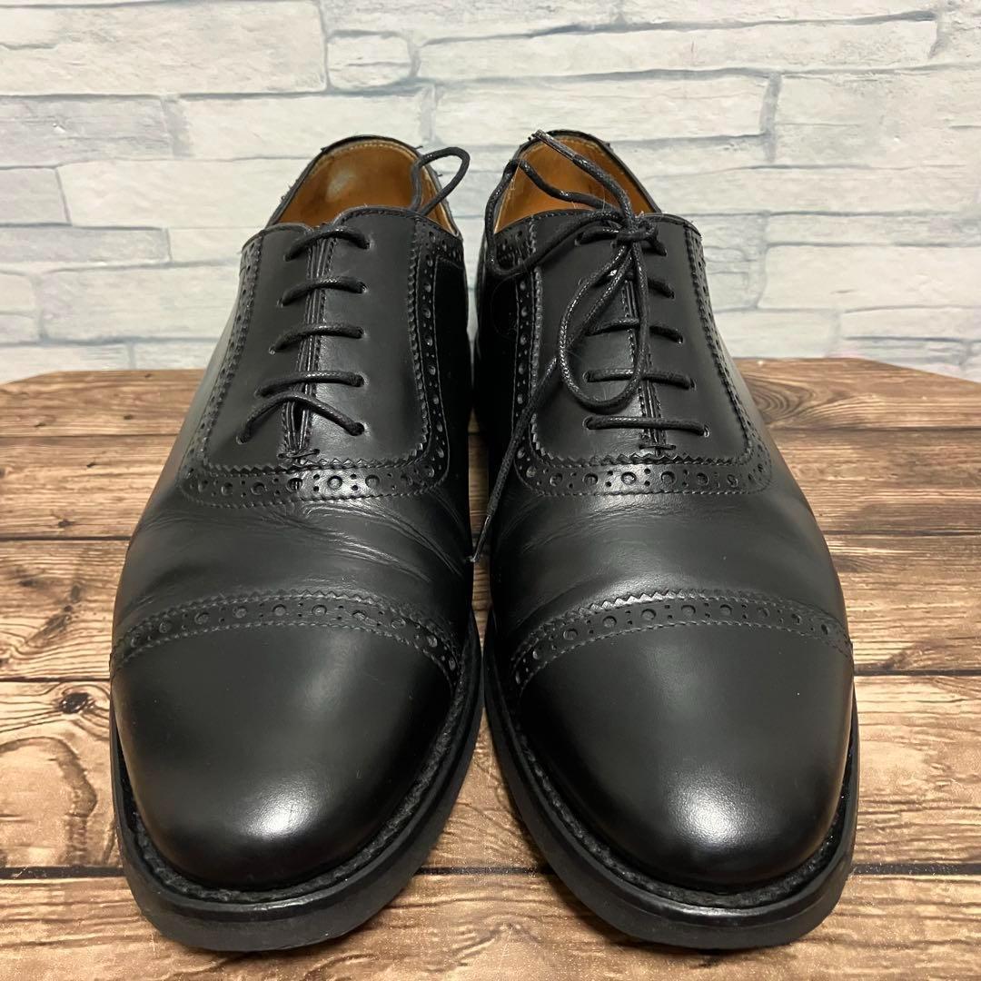 【25.5cm】Berwick 本革 ストレートチップ 内羽根シューズ