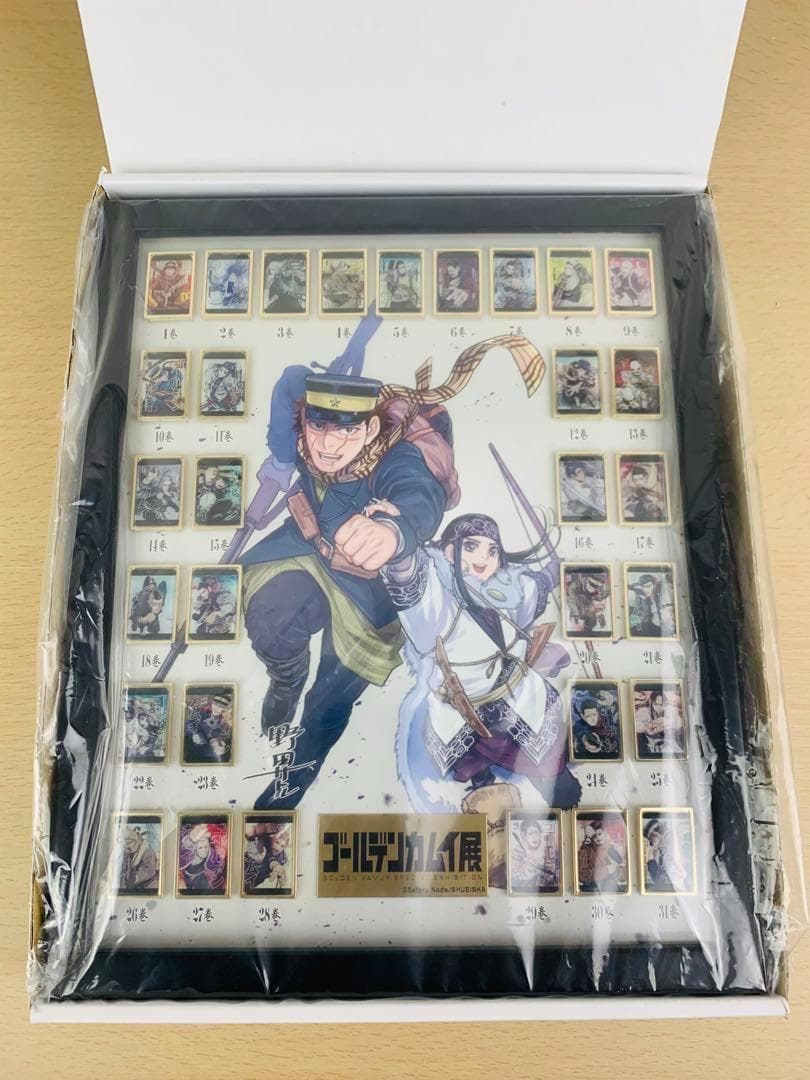 ゴールデンカムイ展 全巻 ピンズ セット ゴールデンカムイ 額装付き