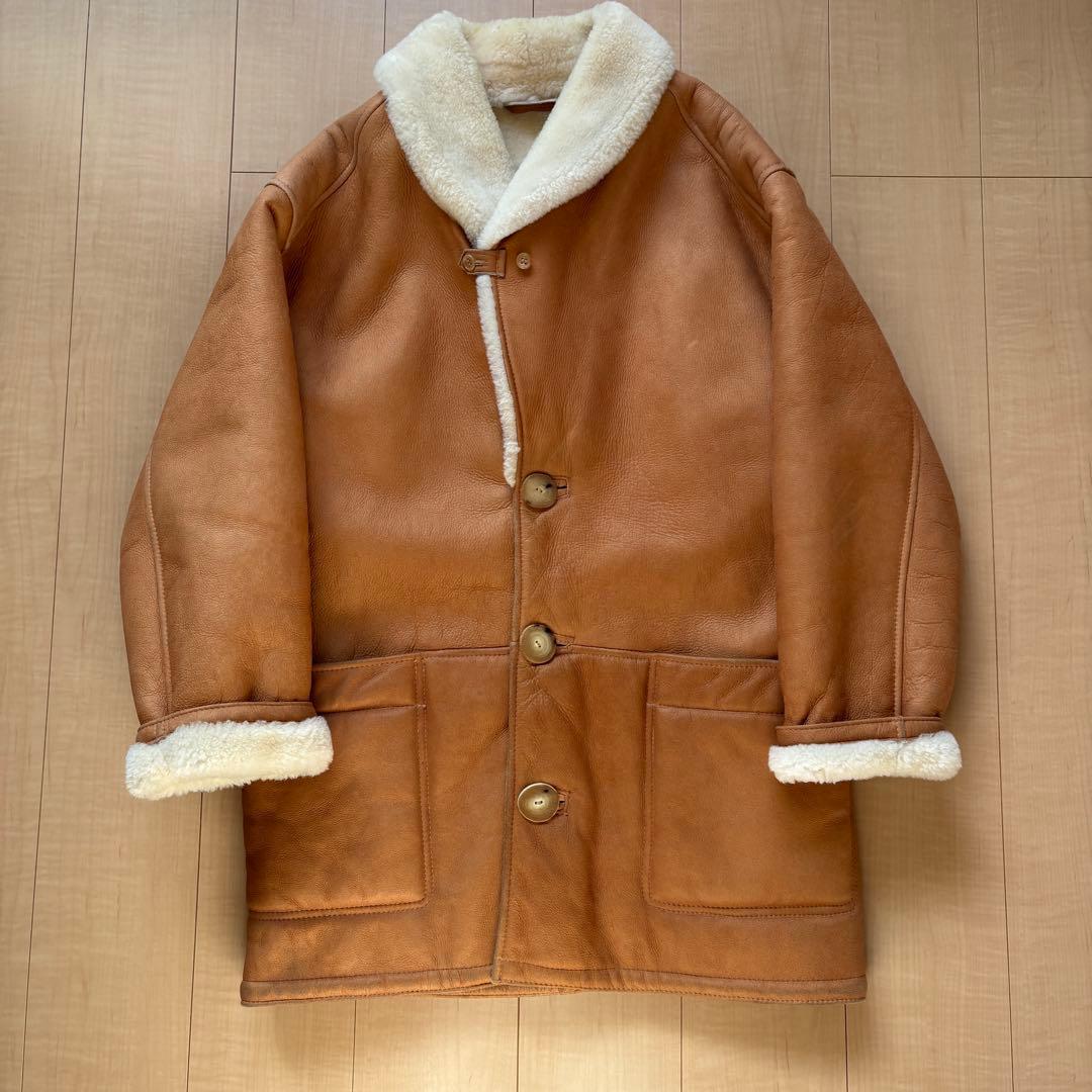 USA製 Sawyer of Napa ムートンコート ヴィンテージ レザー - メルカリ
