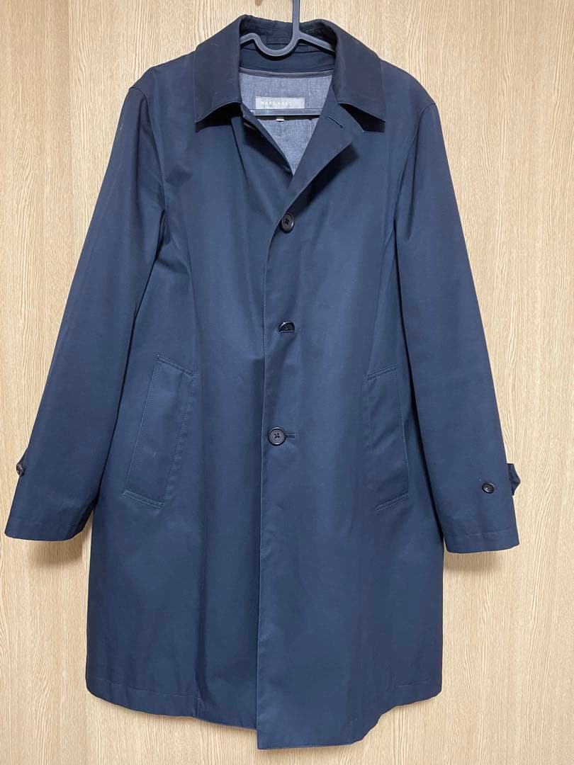 マーガレットハウエル ステンカラーコート ネイビー M - メルカリ
