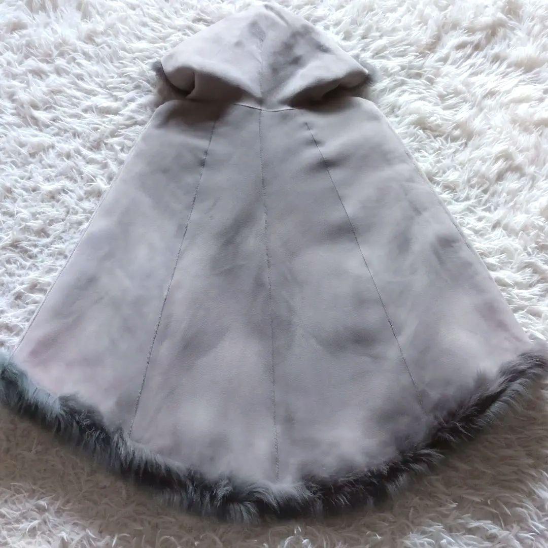 新品未使用✨羊革リアルムートン リバーシブルポンチョ ラムレザー