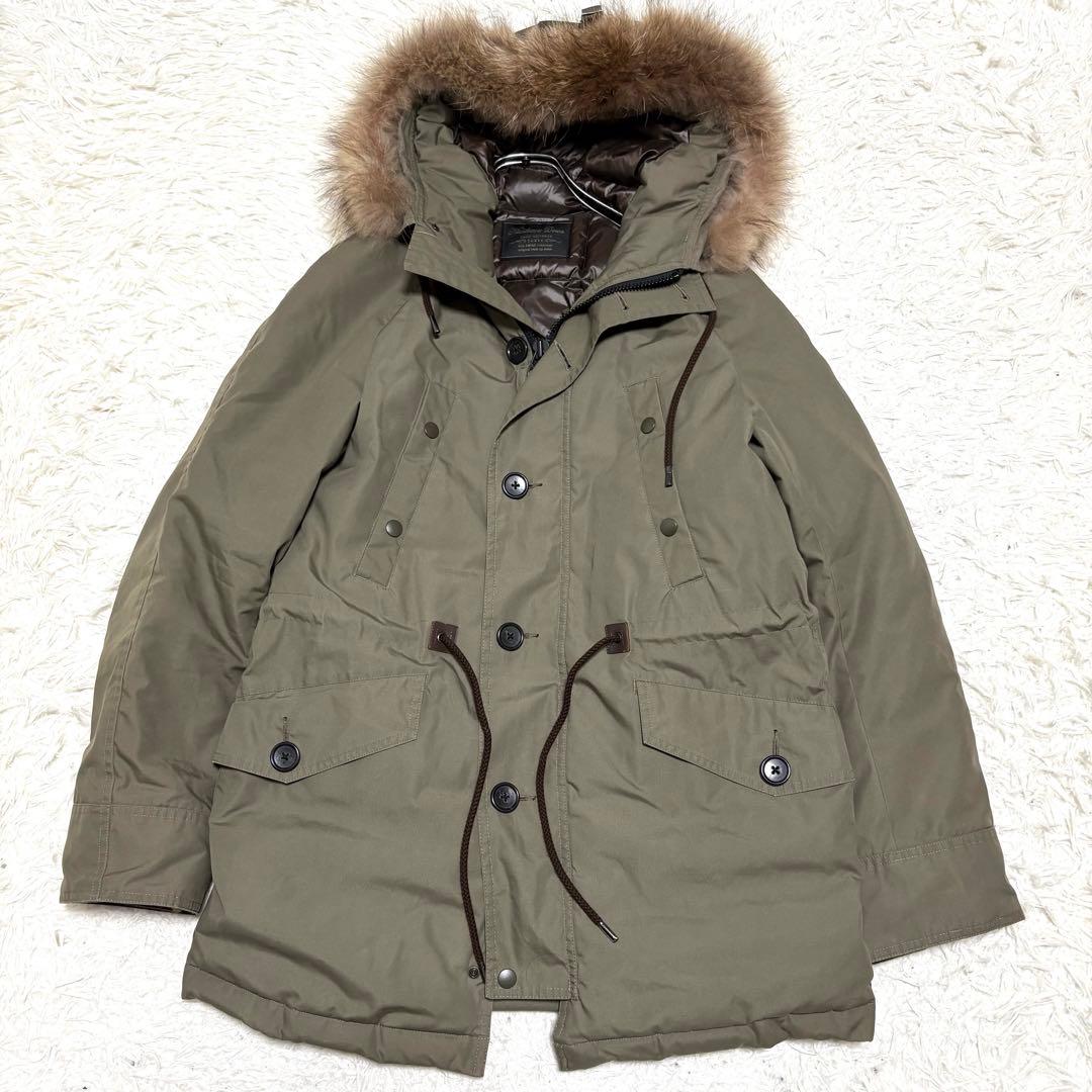 ナノ・ユニバース 西川ダウン パーカー N-3B カーキ Lサイズ. - メルカリ