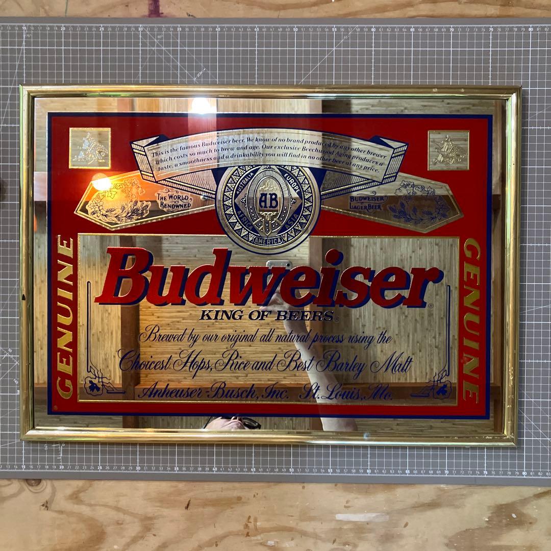 Budweiser アンティークミラー Budweiser Millennium Mirror 32.5 X 27 Gold Framed | eBay