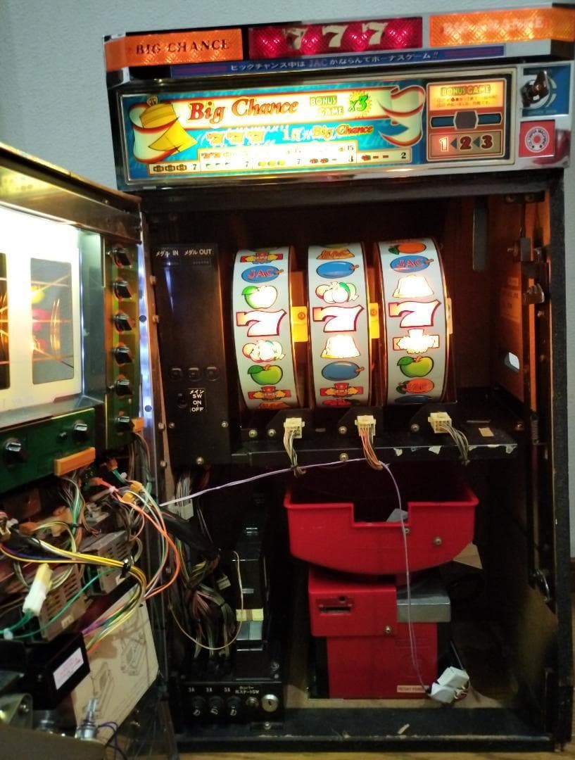 パチスロ実機】メーシー☆リバティベルⅢ【コイン不要機付】2号機