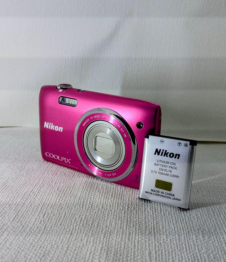 Nikon COOLPIX S3500 ピンク 美品 バッテリー付き！ Amazon.com : Nikon COOLPIX S3500 20.1 MP Digital Camera with 7x