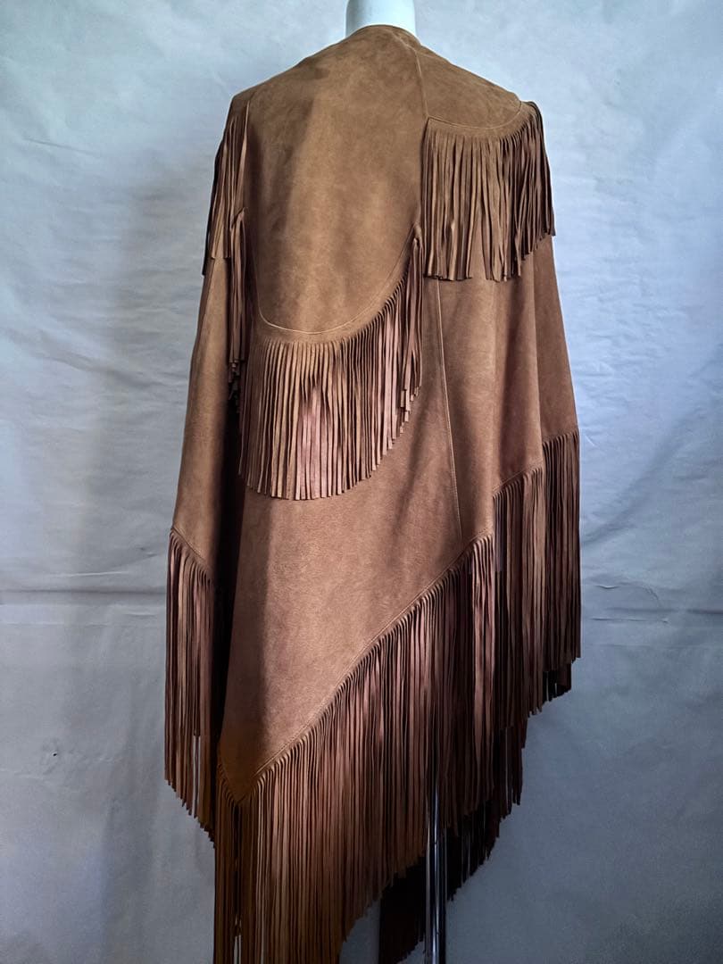 roberto cavalli ロベルトカヴァリ レザーポンチョ ケープコート