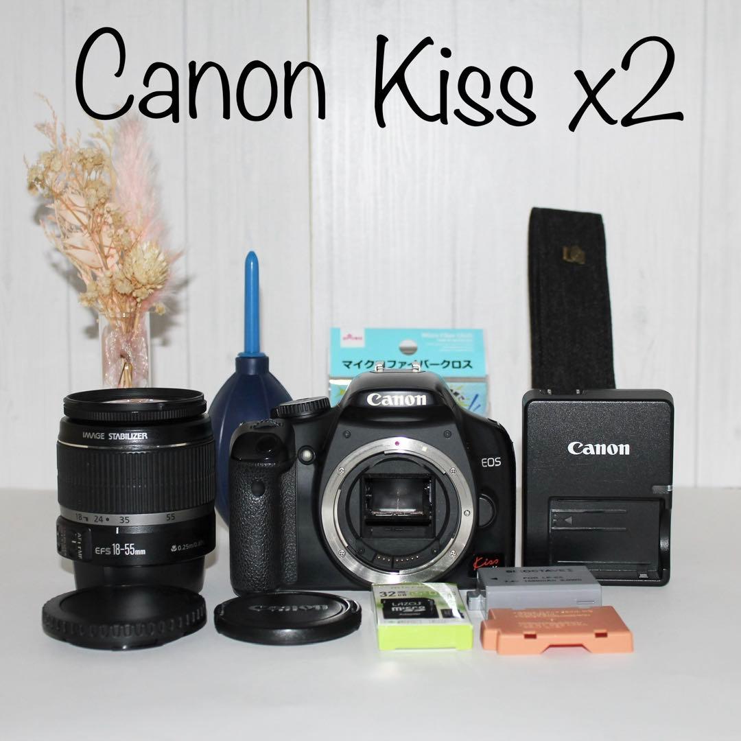 Canon Kiss x2 デジタル一眼レフ 本体　初心者向け　スマホ転送 初心者おすすめ Canon EOS Kiss X2 スマホ転送 使用少なめ 一眼レフ