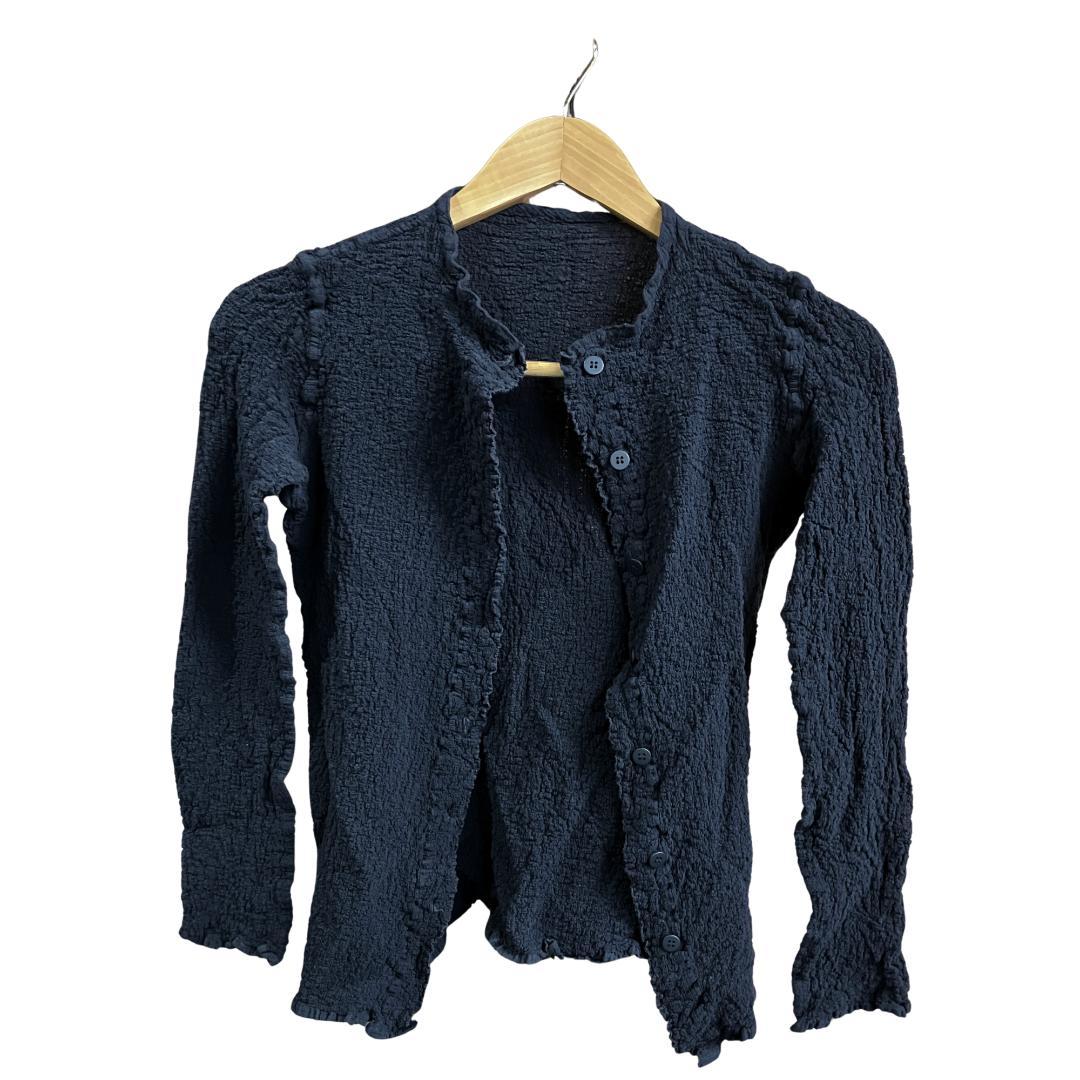 me ISSEY MIYAKE カーディガン カリフラワーシリーズ ネイビー - メルカリ