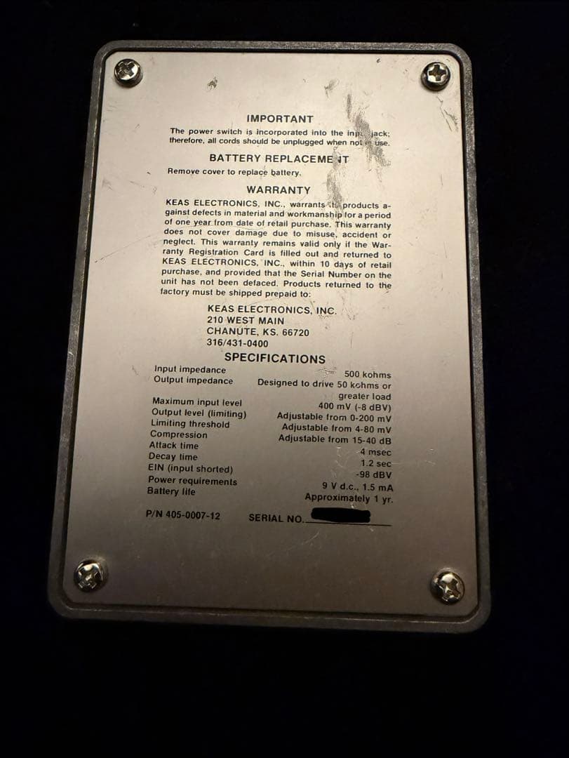 Ross Compressor 1978ビンテージ コンプレッサー 初期型 - メルカリ