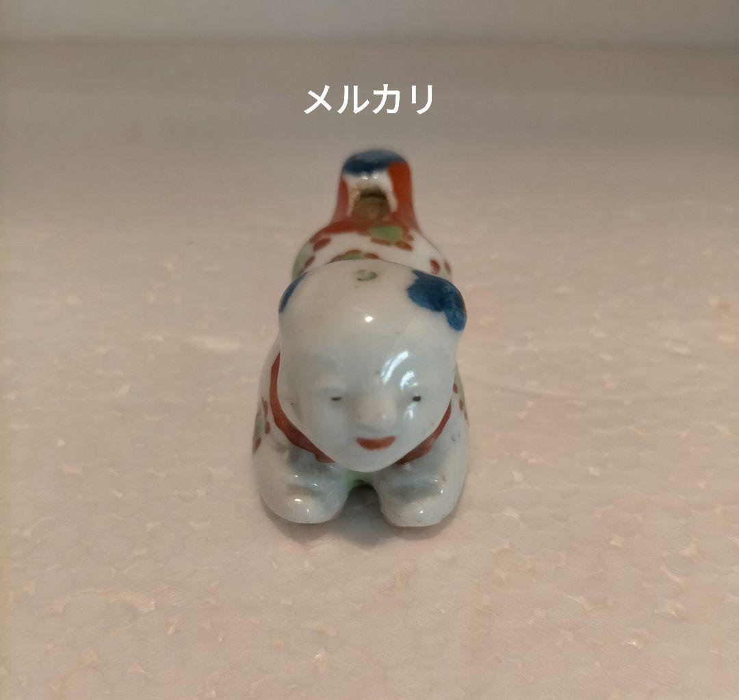 江戸時代 柿右衛門 唐子形笛 江戸時代中期の型1個、後期型1個 伊万里焼