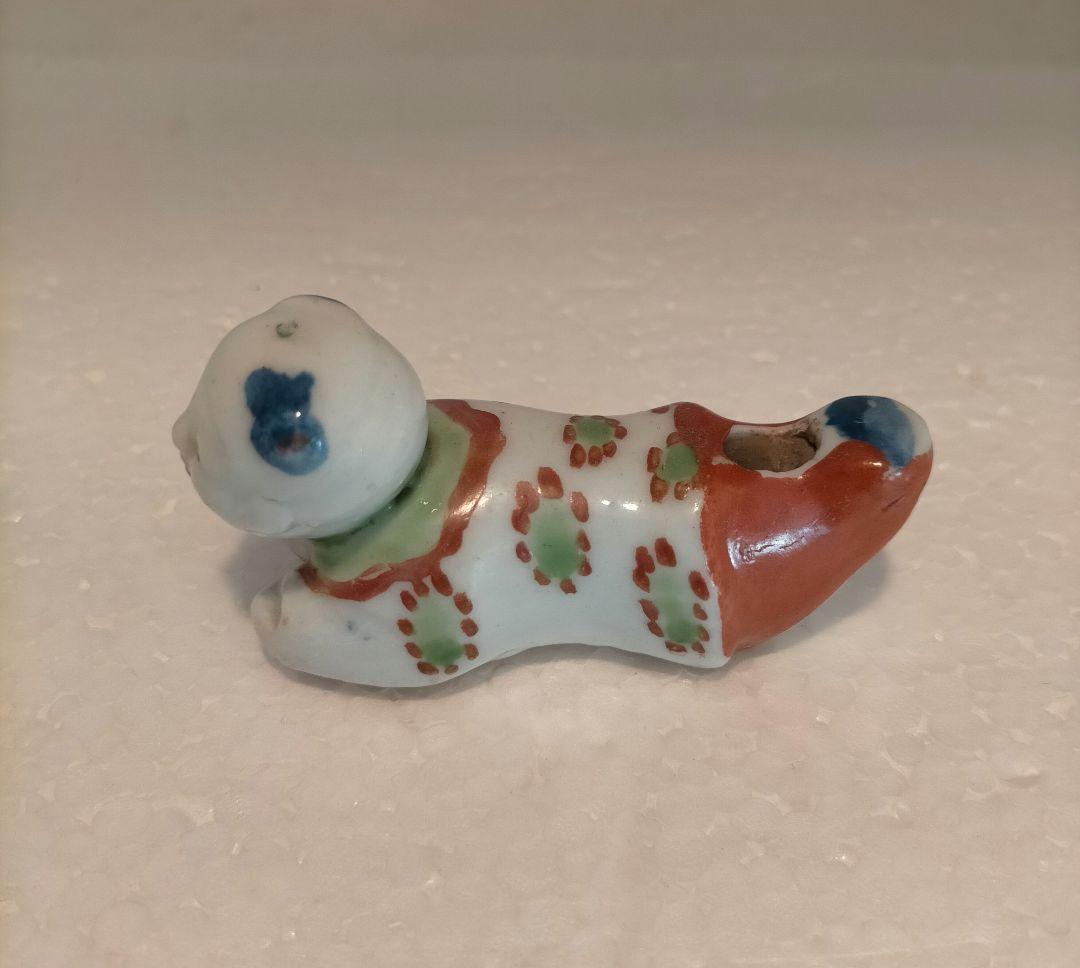 江戸時代 柿右衛門 唐子形笛 江戸時代中期の型1個、後期型1個 伊万里焼