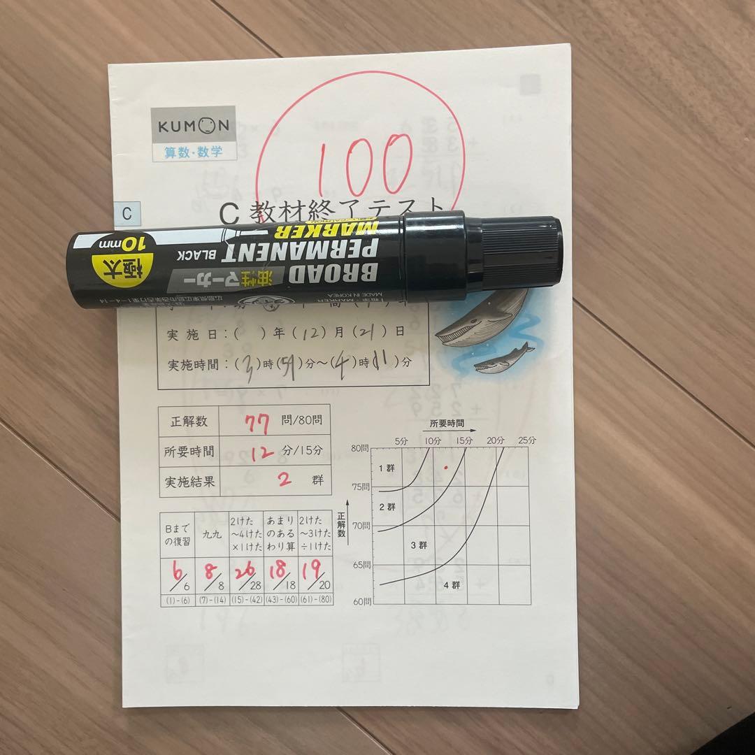 公文 算数数学 C教材終了テスト - メルカリ