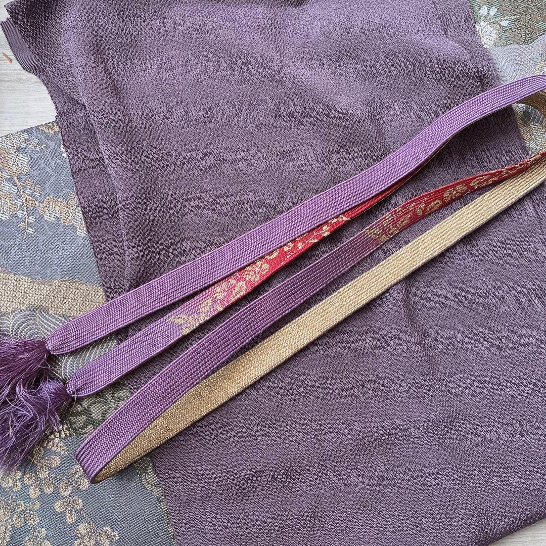 付け下げ フルセット 着物 正絹 鳳凰 凛と紫 訪問着 G9 - メルカリ