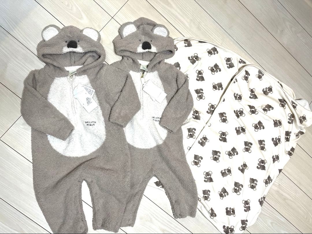 コアラロンパース2着とブランケット コアラロンパース2着とブランケット