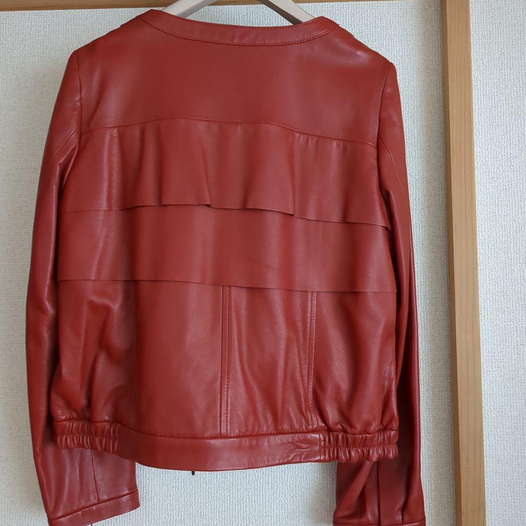 新品未使用!JUDYラムレザーバックフリルライダースジャケット - メルカリ