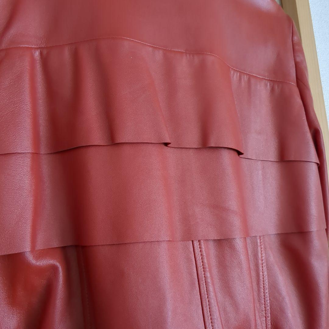 新品未使用!JUDYラムレザーバックフリルライダースジャケット - メルカリ