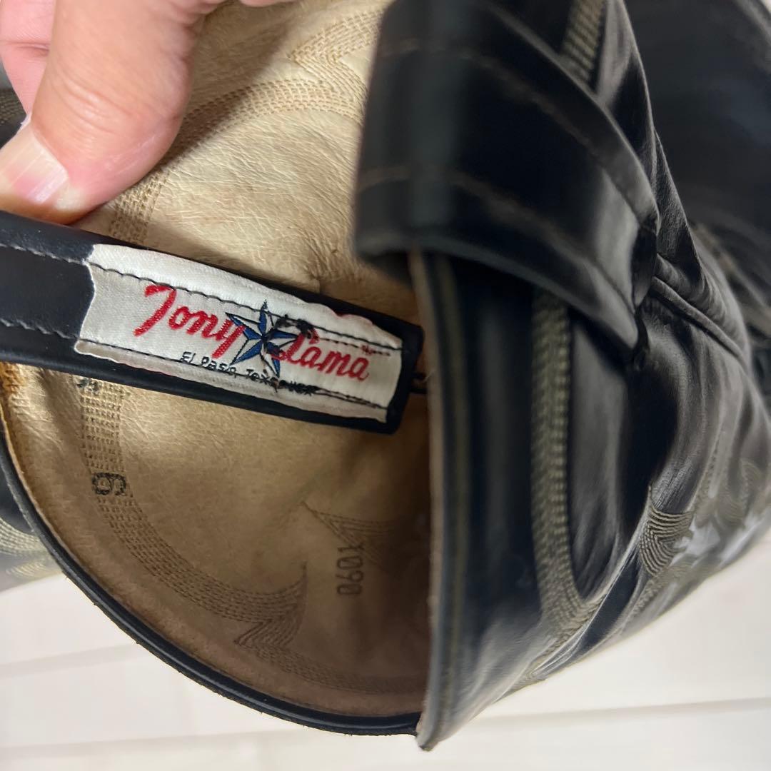 トニーラマ ウエスタンブーツ リザードトゥ刺繍入り26.5センチ - メルカリ