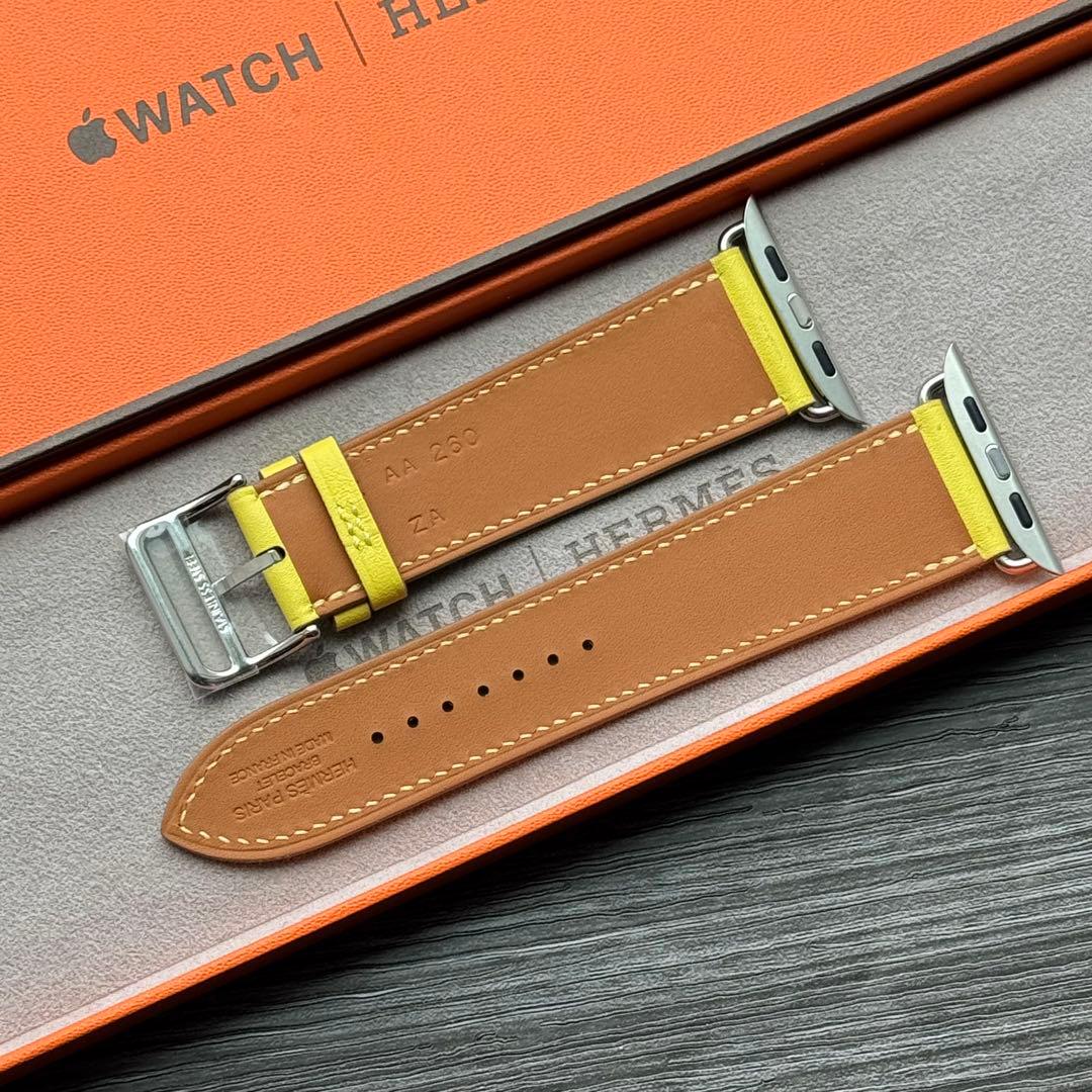 2592 未使用 Apple Watch エルメス イエロー ライム レザー - メルカリ