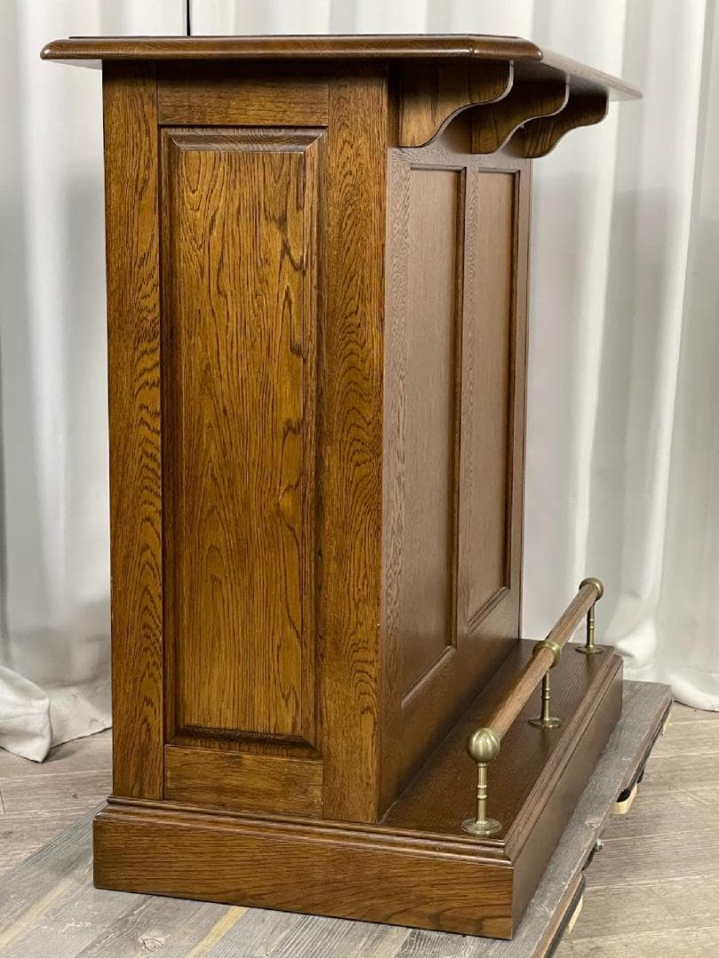 葉山ガーデン オーク材 収納付き カウンターテーブル 幅90cm ホームバー